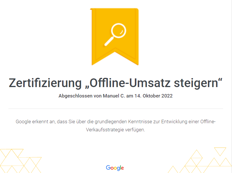 Zertifizierung Offline-Umsatz steigern